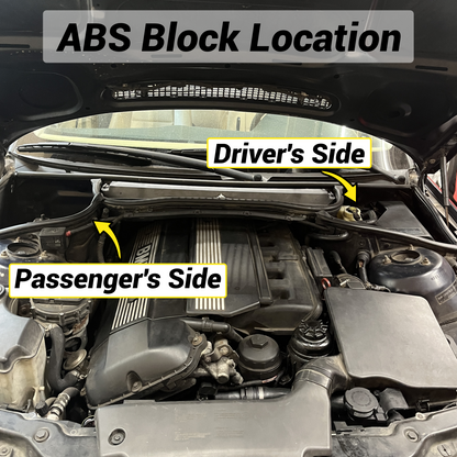 E46 ABS Block location diagram